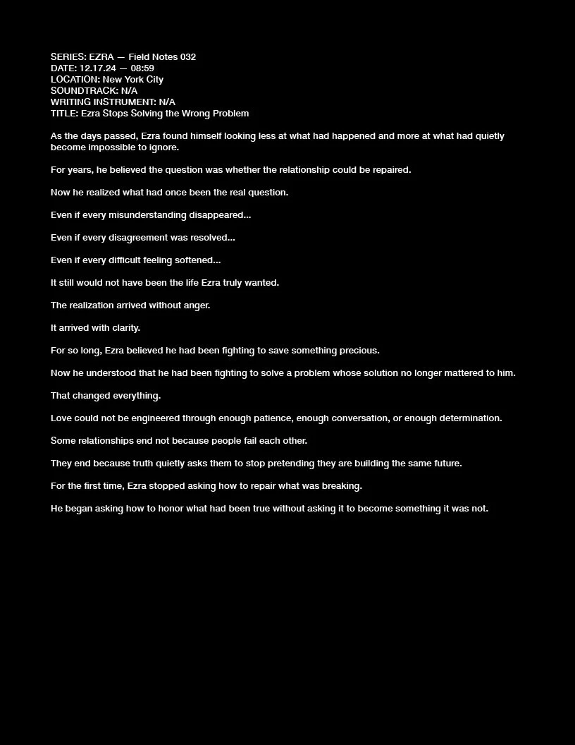 SERIES: EZRA — Field Notes 032
