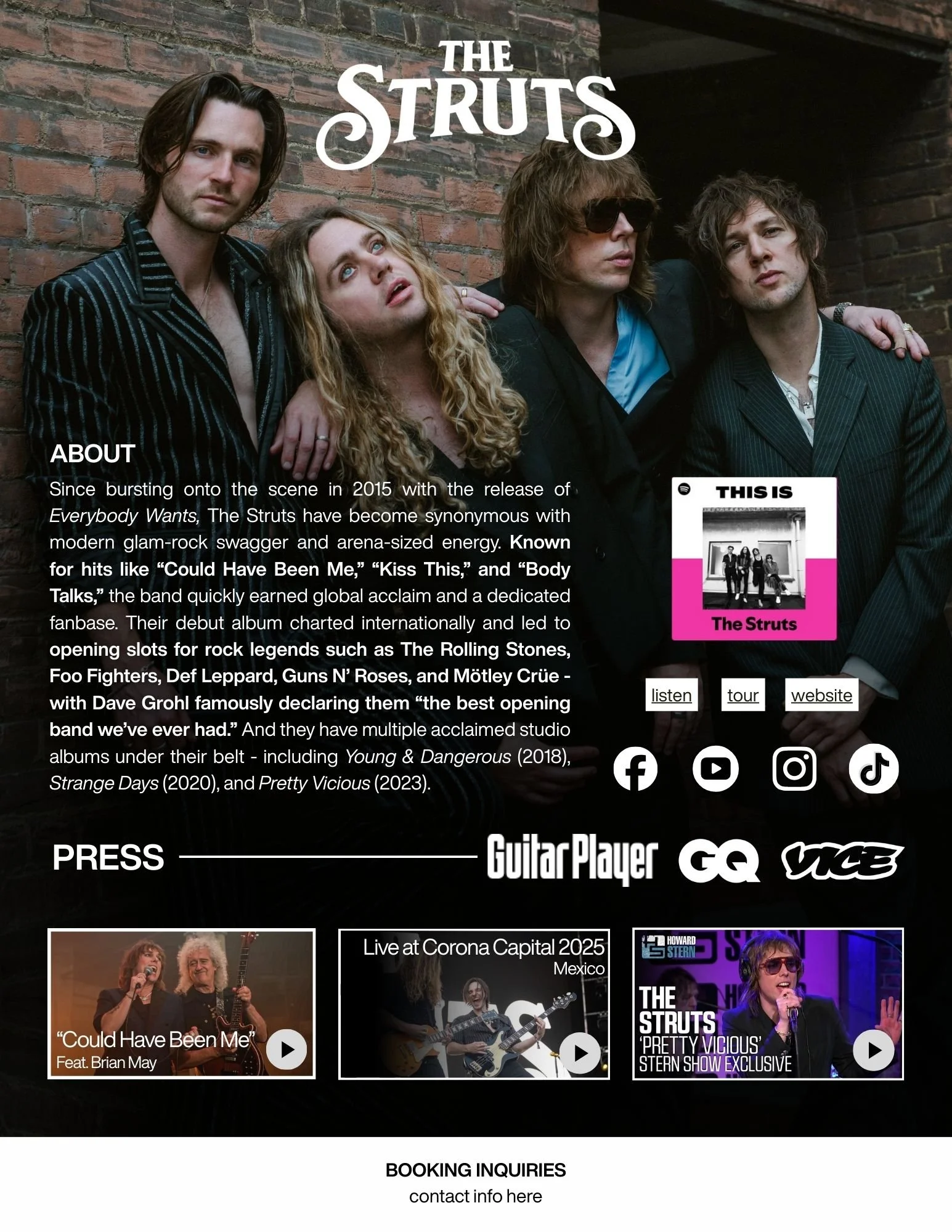 The Struts - One Sheet