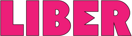 Pink text displaying the word 'LIBER' against a black background.