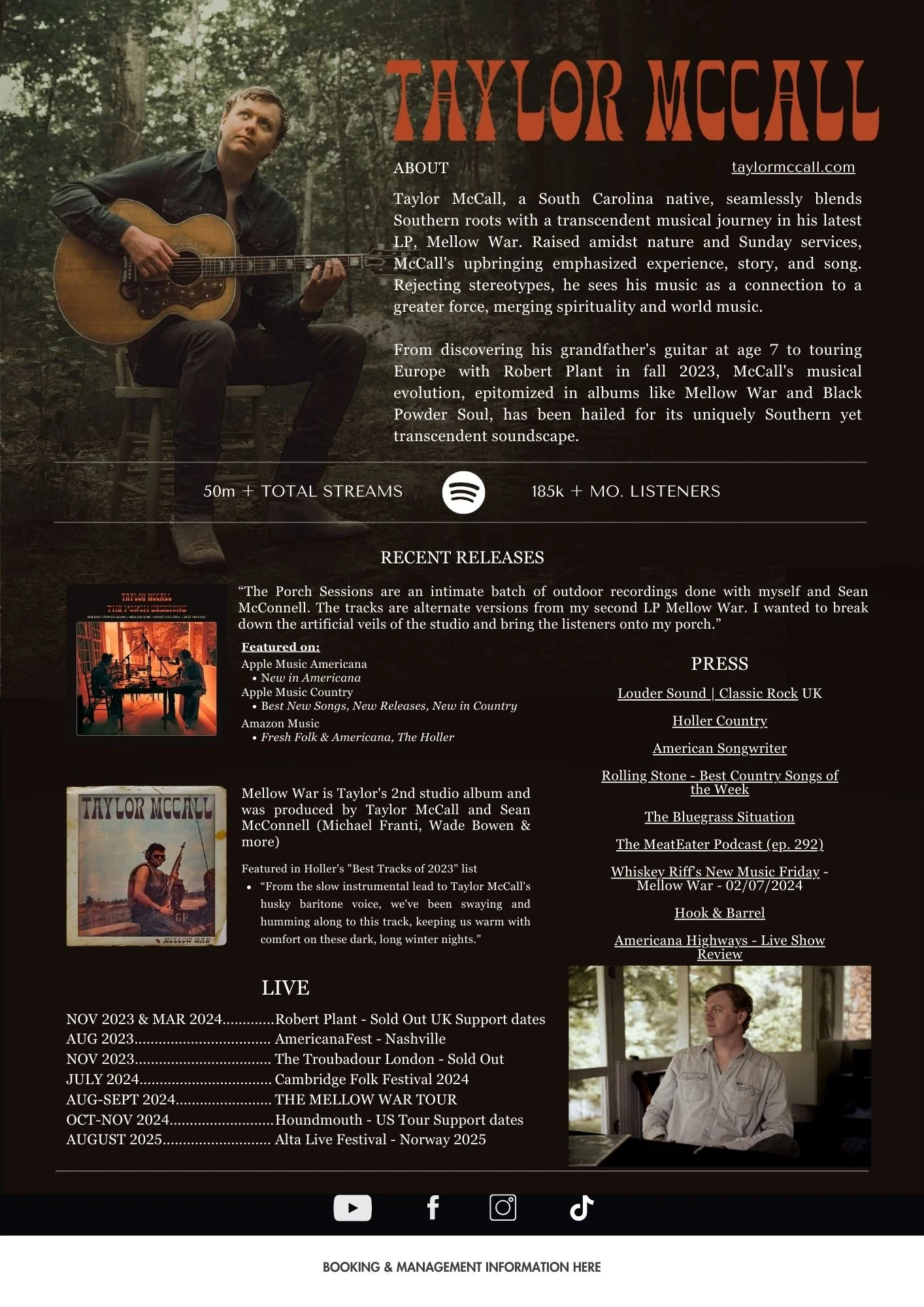 Taylor McCall - One Sheet