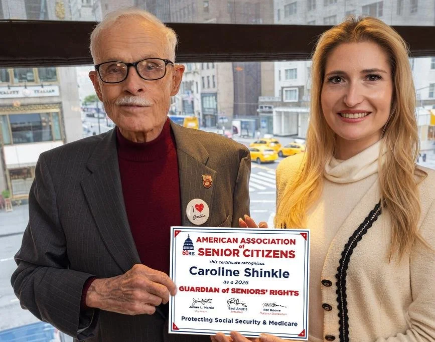 60 Plus Association&nbsp;(American Association of Senior Citizens) Recognizes Caroline Shinkle as a&nbsp;﻿Guardian of Seniors’ Rights