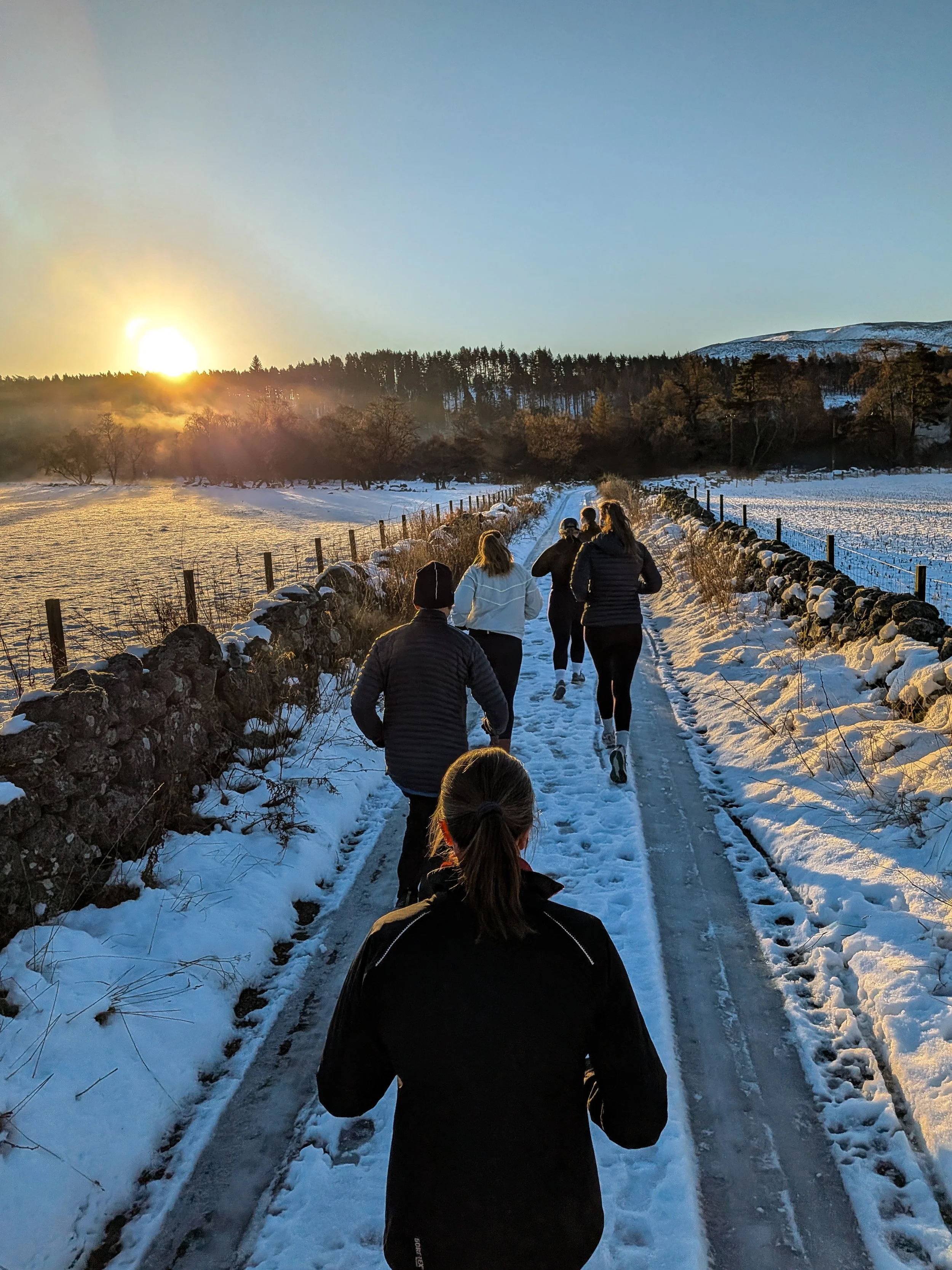 social run club in the cairngorms