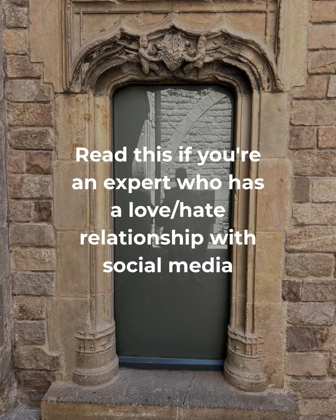 Read this if you&rsquo;re an expert who has a love/hate relationship with social media.

Here&rsquo;s the part that doesn&rsquo;t fit on a slide.

Most experts I talk to didn&rsquo;t burn out from doing the work. They burned out trying to talk about 