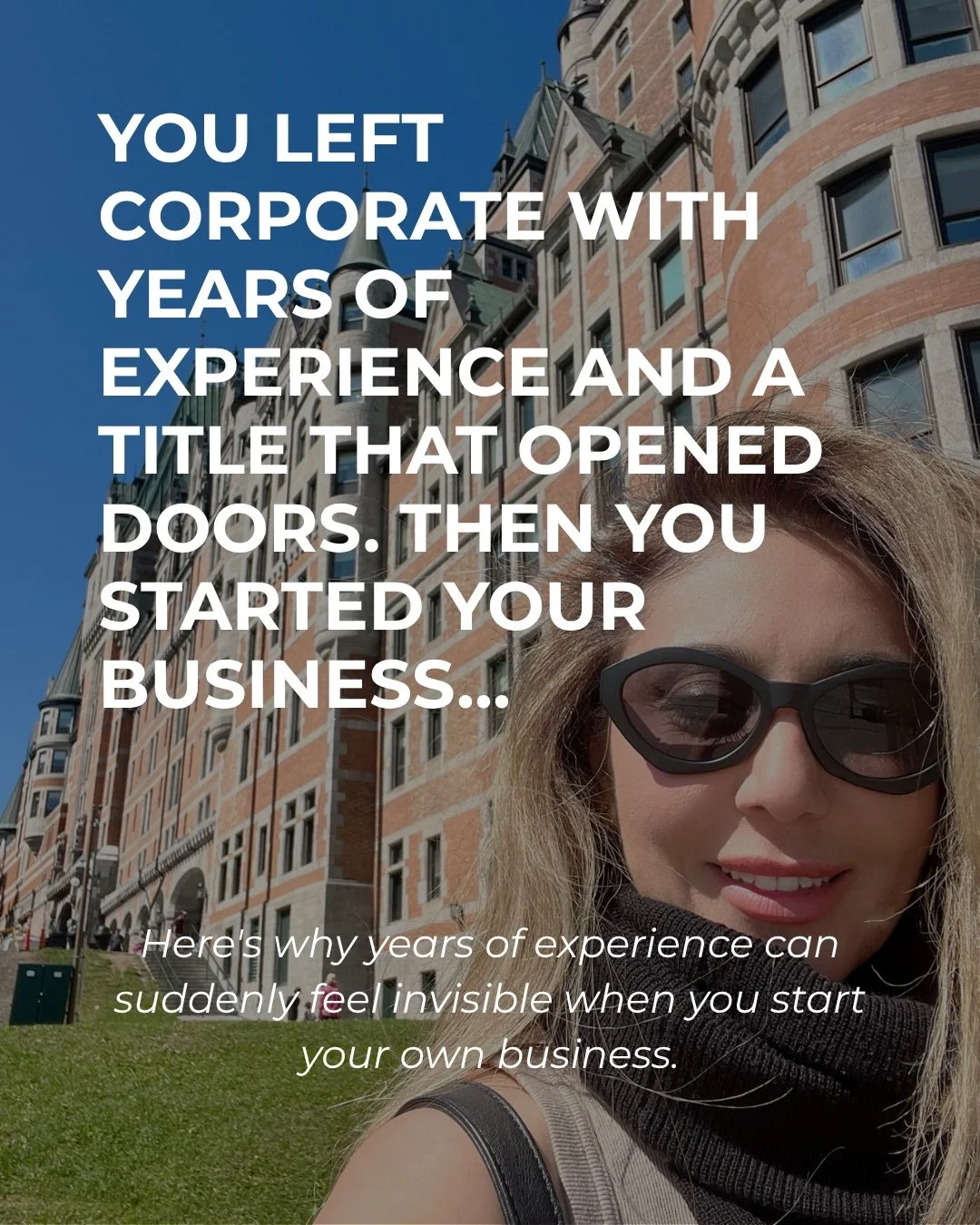 Your experience came with you when you left corporate, but the title that used to explain it didn&rsquo;t.

For years, the company and the role did a lot of the talking for you, and now you have to communicate that credibility yourself, to people who
