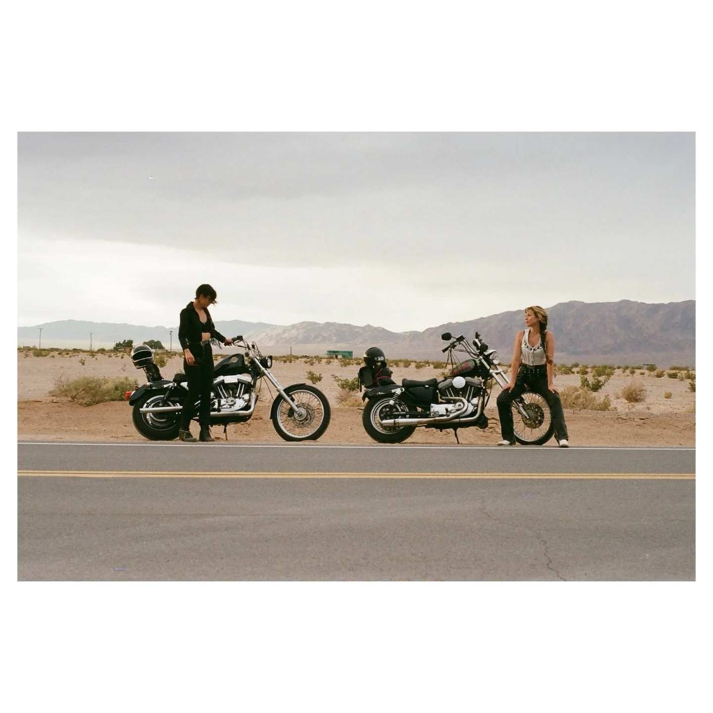 Not many better places to be than by the side of the road in Wonder Valley 

Some forgotten 35mm film frames featuring a couple of my favorite babes &hearts;︎
