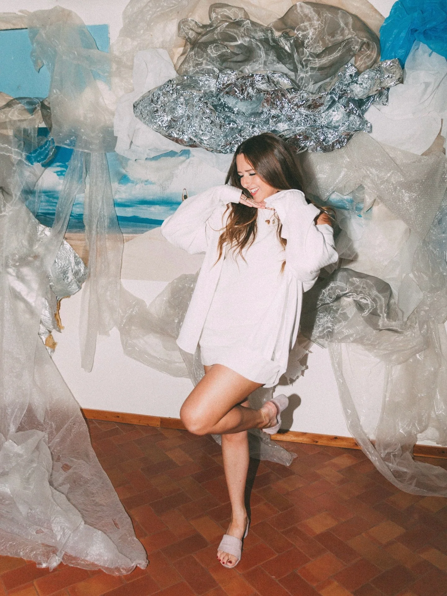 Just signed up to open my studio for @hwy62arttours again this year.

These shots were taken during my open studio last year, with the large-scale mixed media installation I built in the lead up to the event.

I collected shiny and blue materials fro