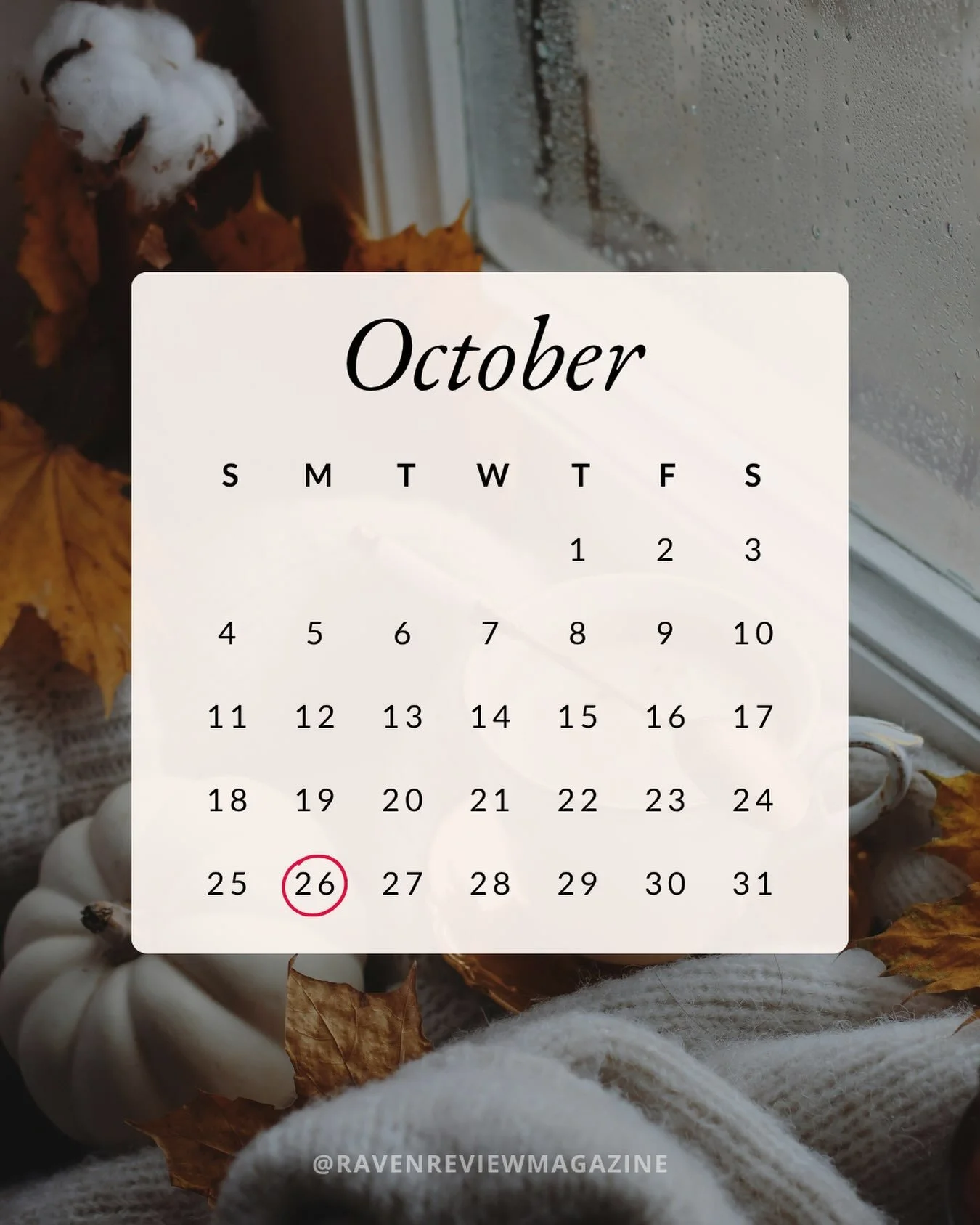 FALL ISSUE UPDATE! 🍂

The Fall 2026 issue will be released on our website on Monday, October 26! All responses will be sent via Submittable approximately 2-4 weeks before the release date.