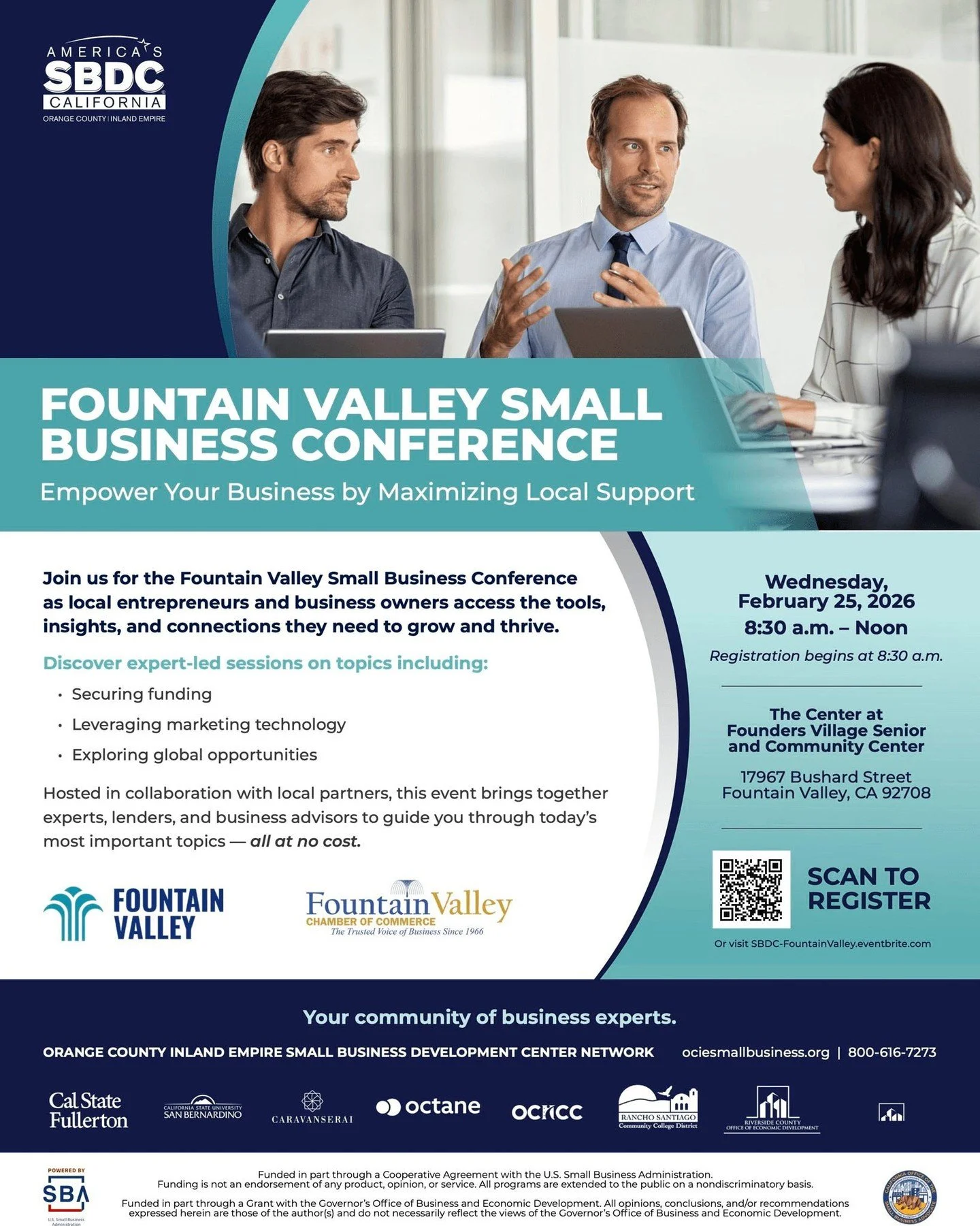 Join VACOC at the Fountain Valley Small Business Conference! 🚀

We&rsquo;ll be there as an exhibitor and would love to connect with you! This half-day event is packed with practical workshops, expert insights, and valuable networking to help you gro