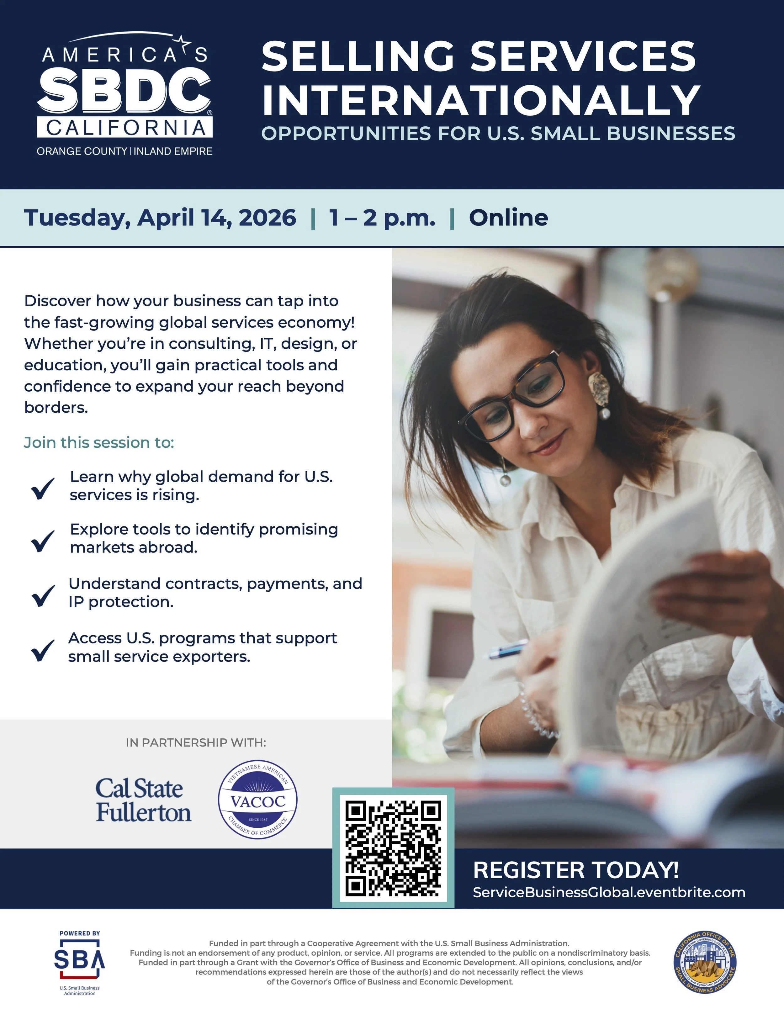 Selling Services Internationally: Opportunities for U.S. Small Businesses (Virtual)