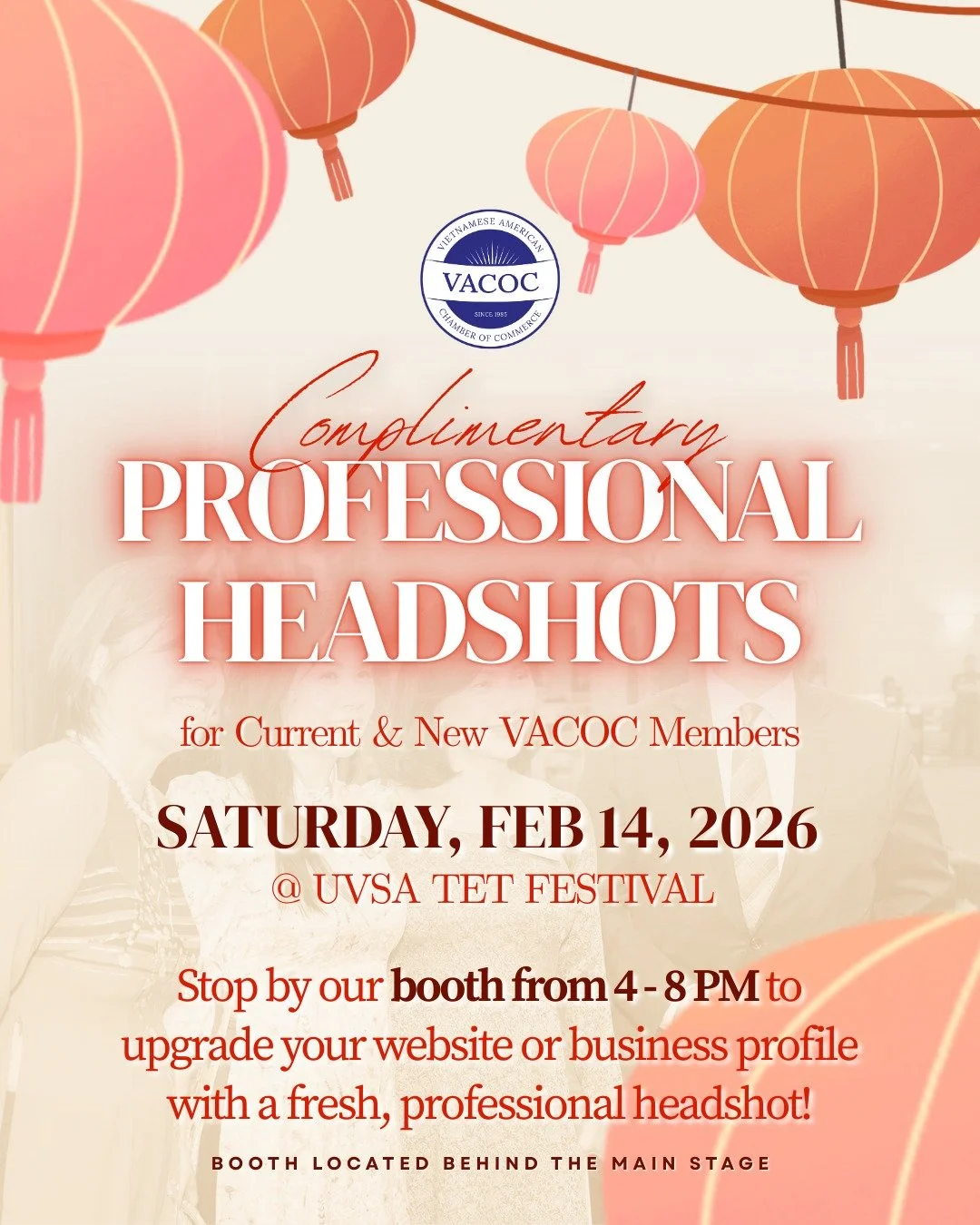 Need a new headshot, anyone? 👀
Stop by the VACOC booth at the UVSA @tetfest for a complimentary professional headshot! It&rsquo;s the perfect time to update your website, LinkedIn, or business profile! 📸 

We&rsquo;ll be there on Saturday, February