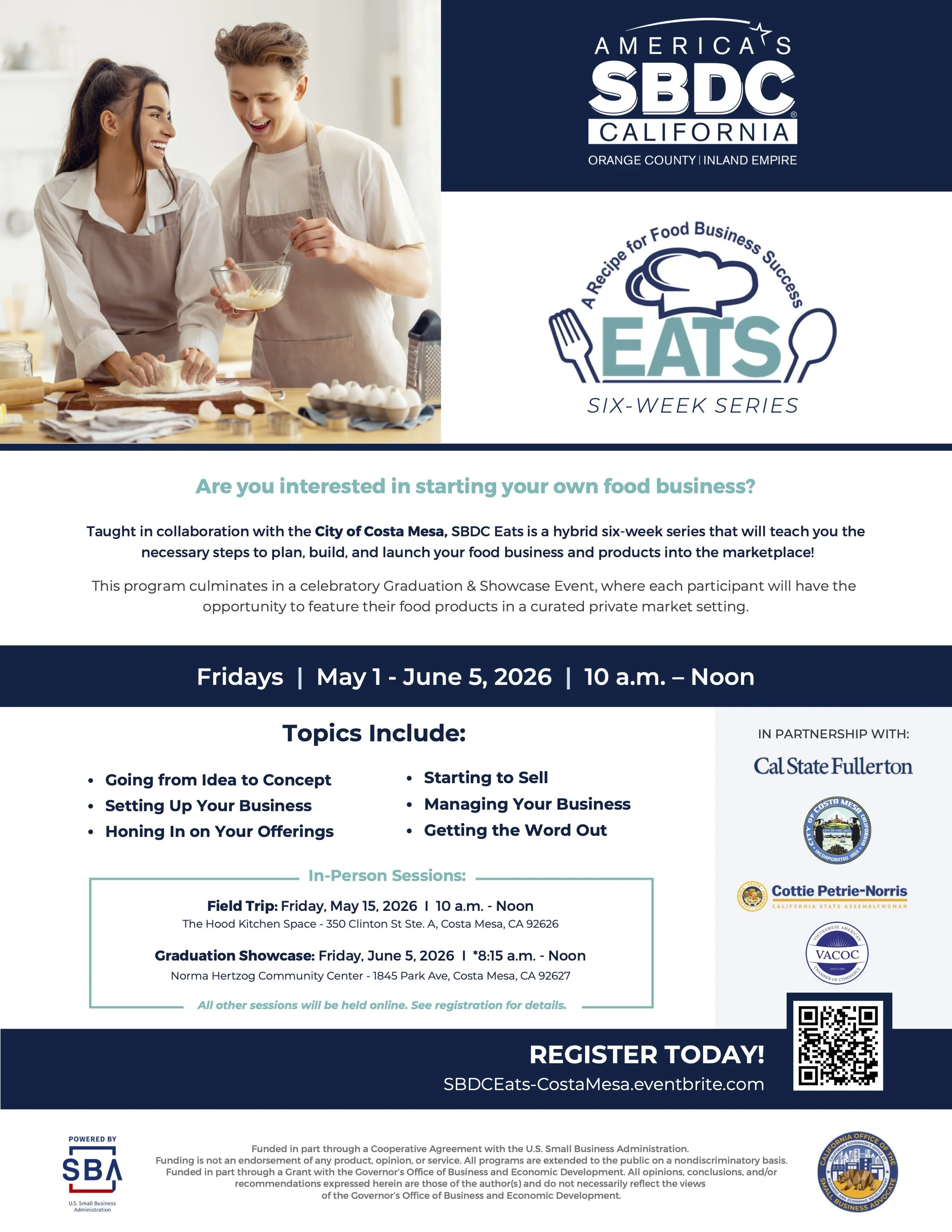 SBDC EATS: A Recipe For Food Business Success (Virtual)