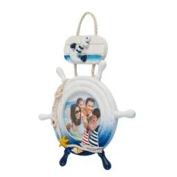 Nautical Ship Wheel Photo Frame