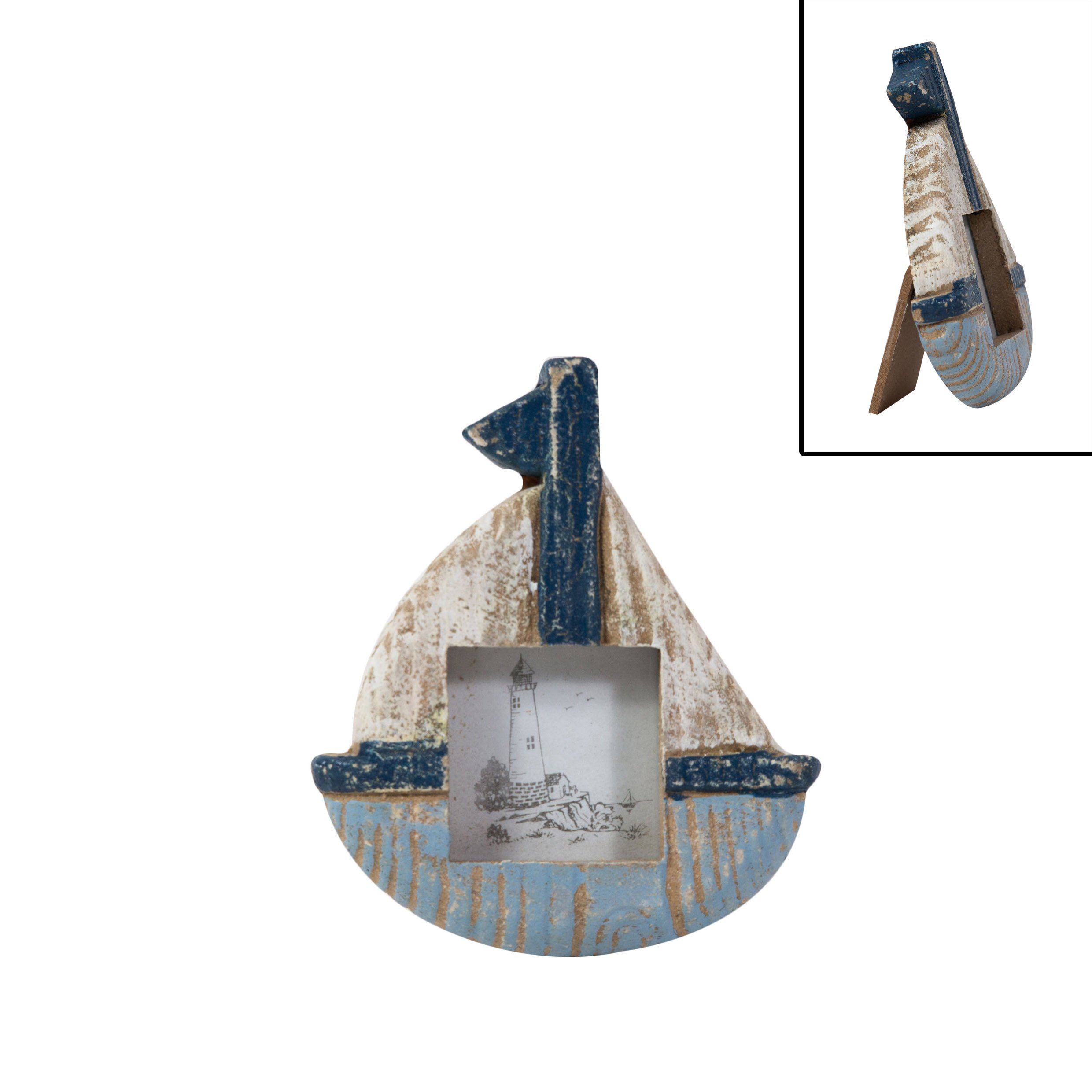 Nautical Sailboat Wooden Picture Frame