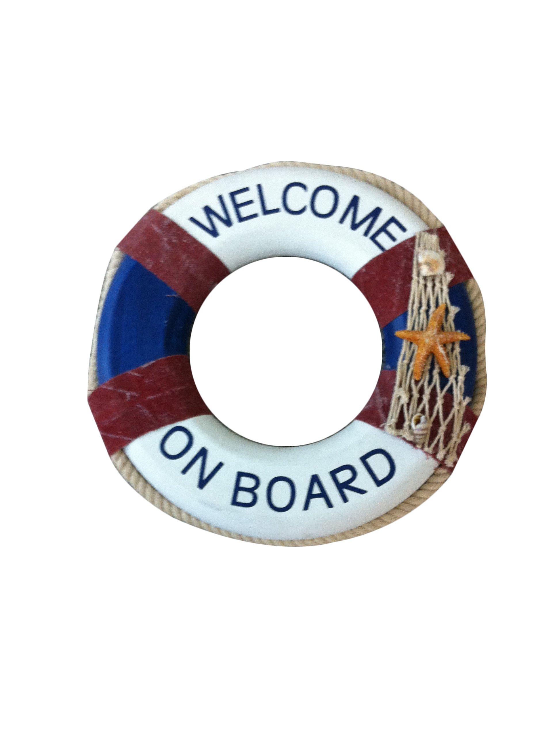 Nautical Welcome On Board Decorative Lifebuoy Sign