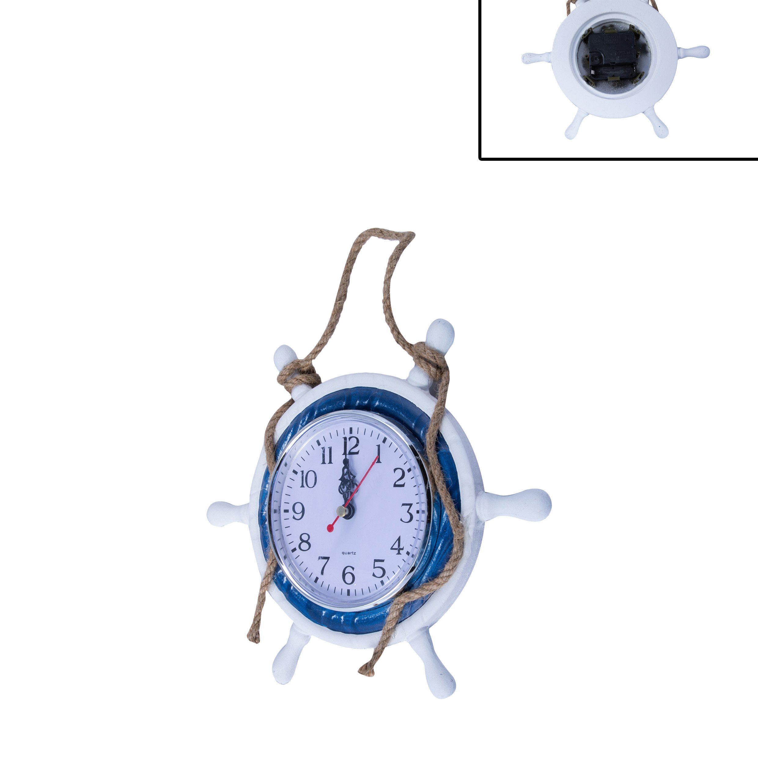 Nautical Rope-Wrapped Wall Clock