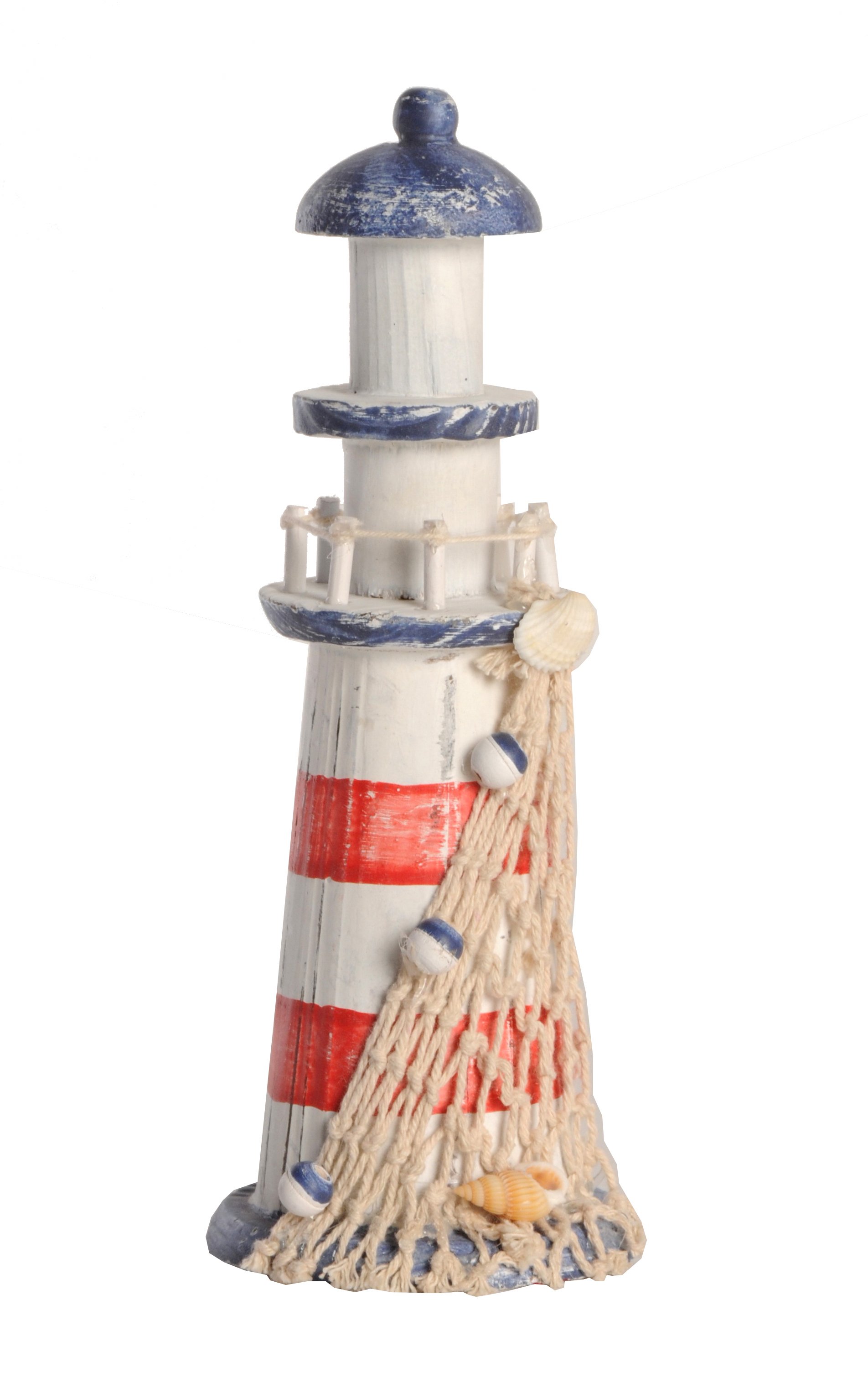 Striped Nautical Lighthouse Décor with Netting
