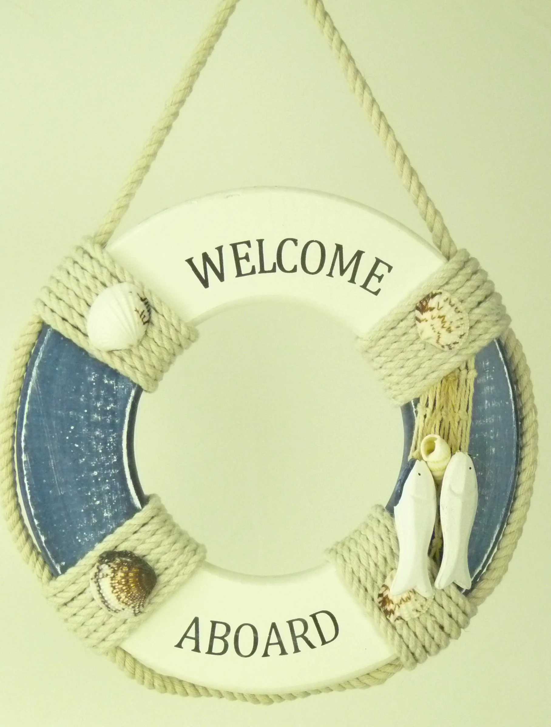 Nautical Welcome Aboard Buoy Décor