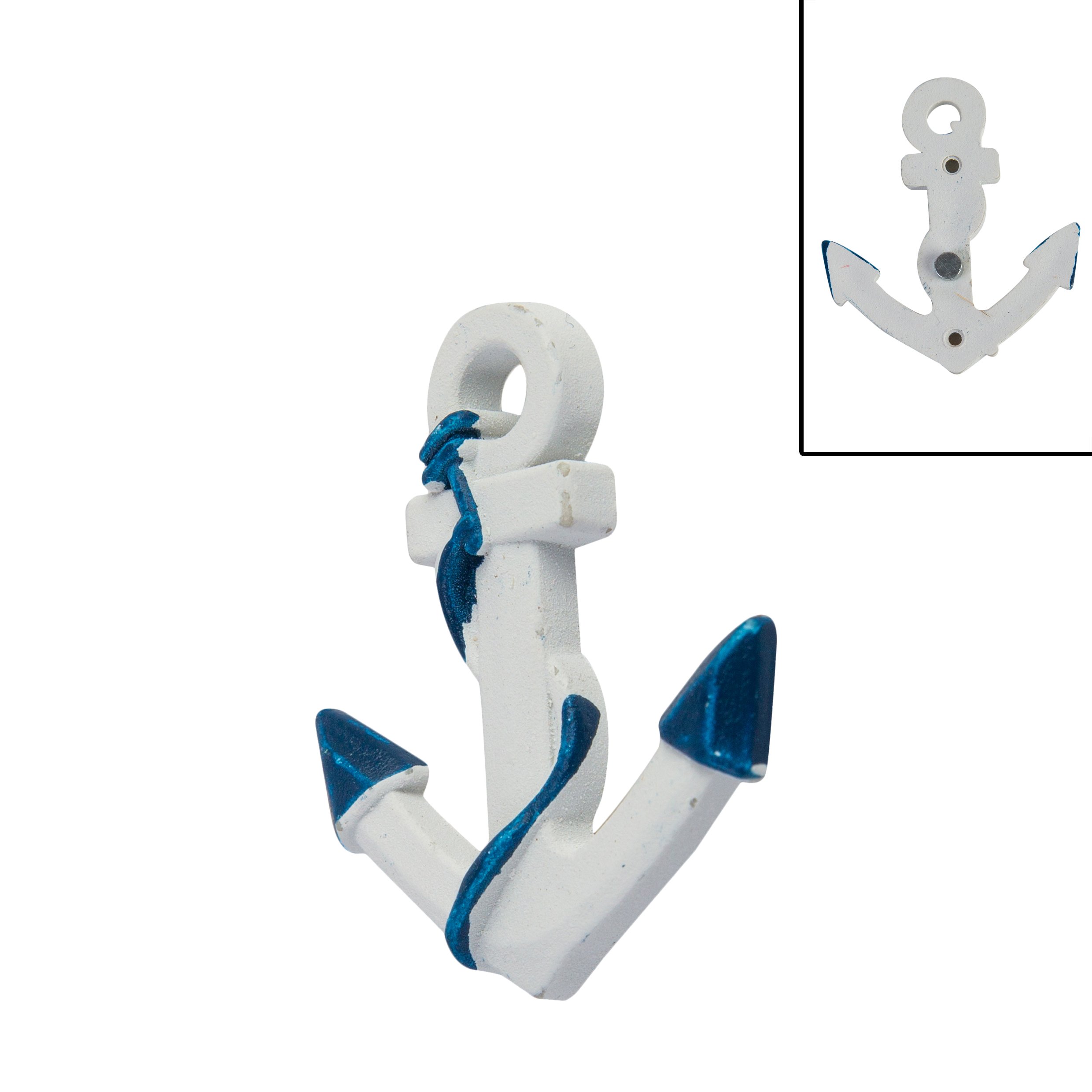 Nautical Blue & White Magnet Anchor