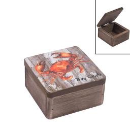 Rustic Coastal Crab Trinket Box