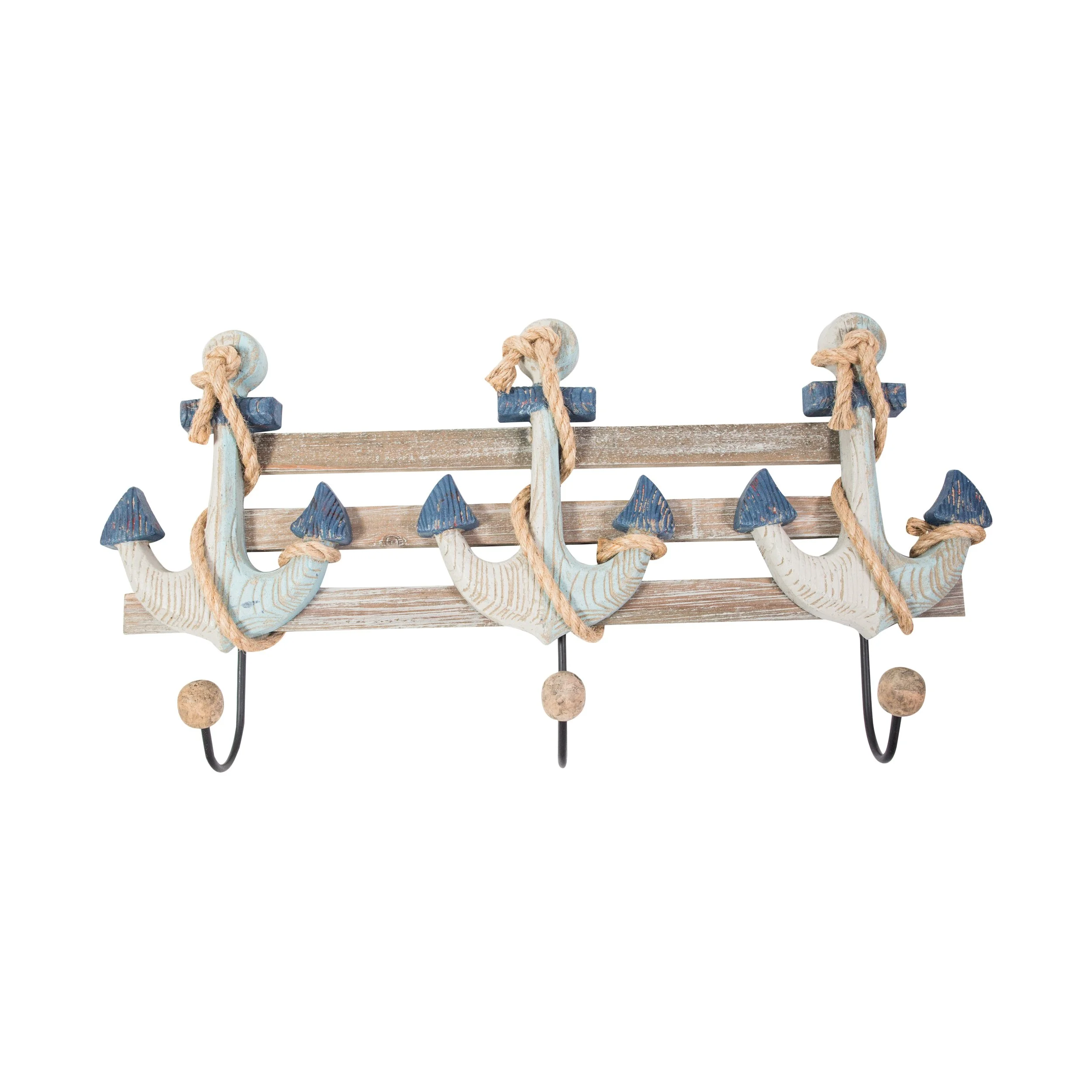Rustic Coastal Anchor Wall Hooks