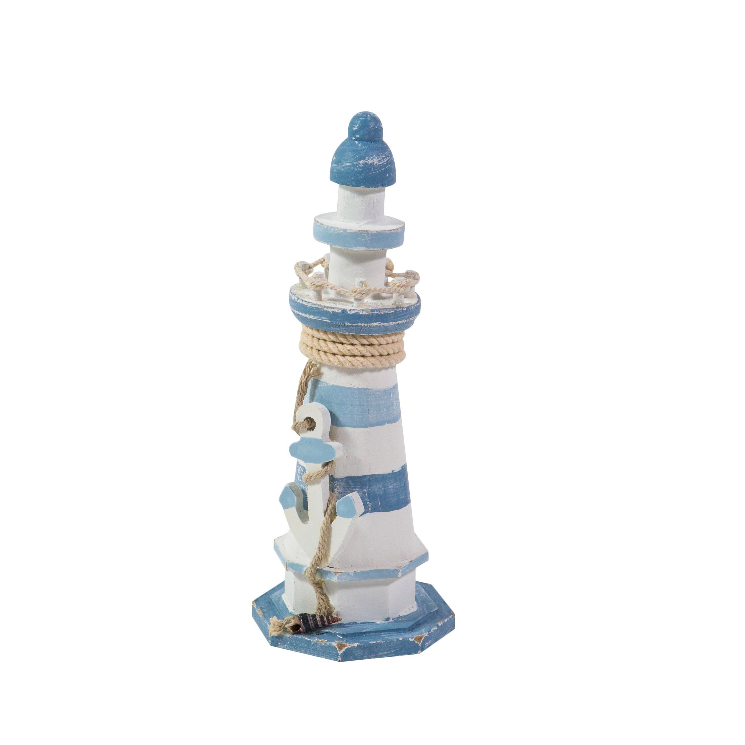 Blue Striped Lighthouse  with Anchor