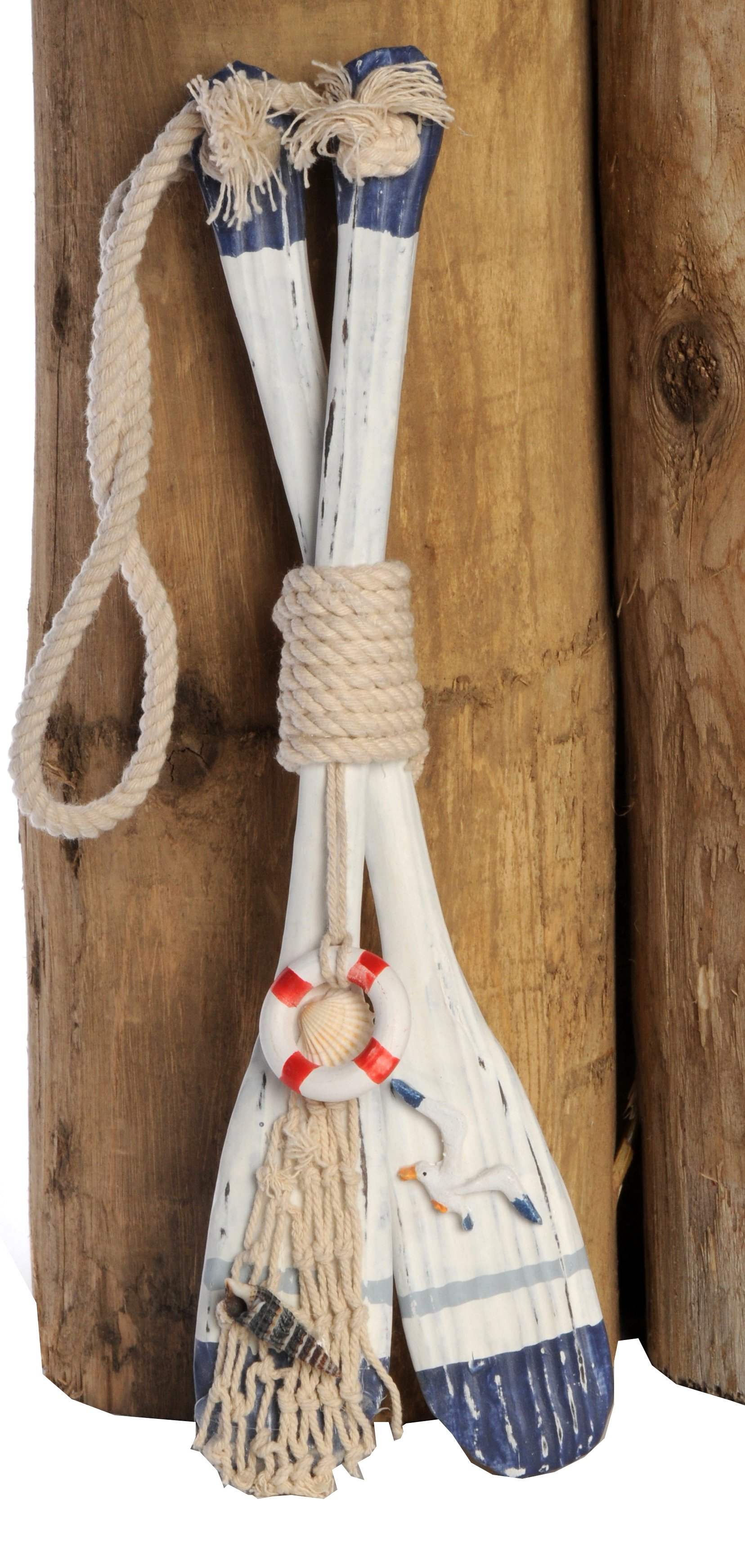 Medium Nautical Paddles w/Rope Decor
