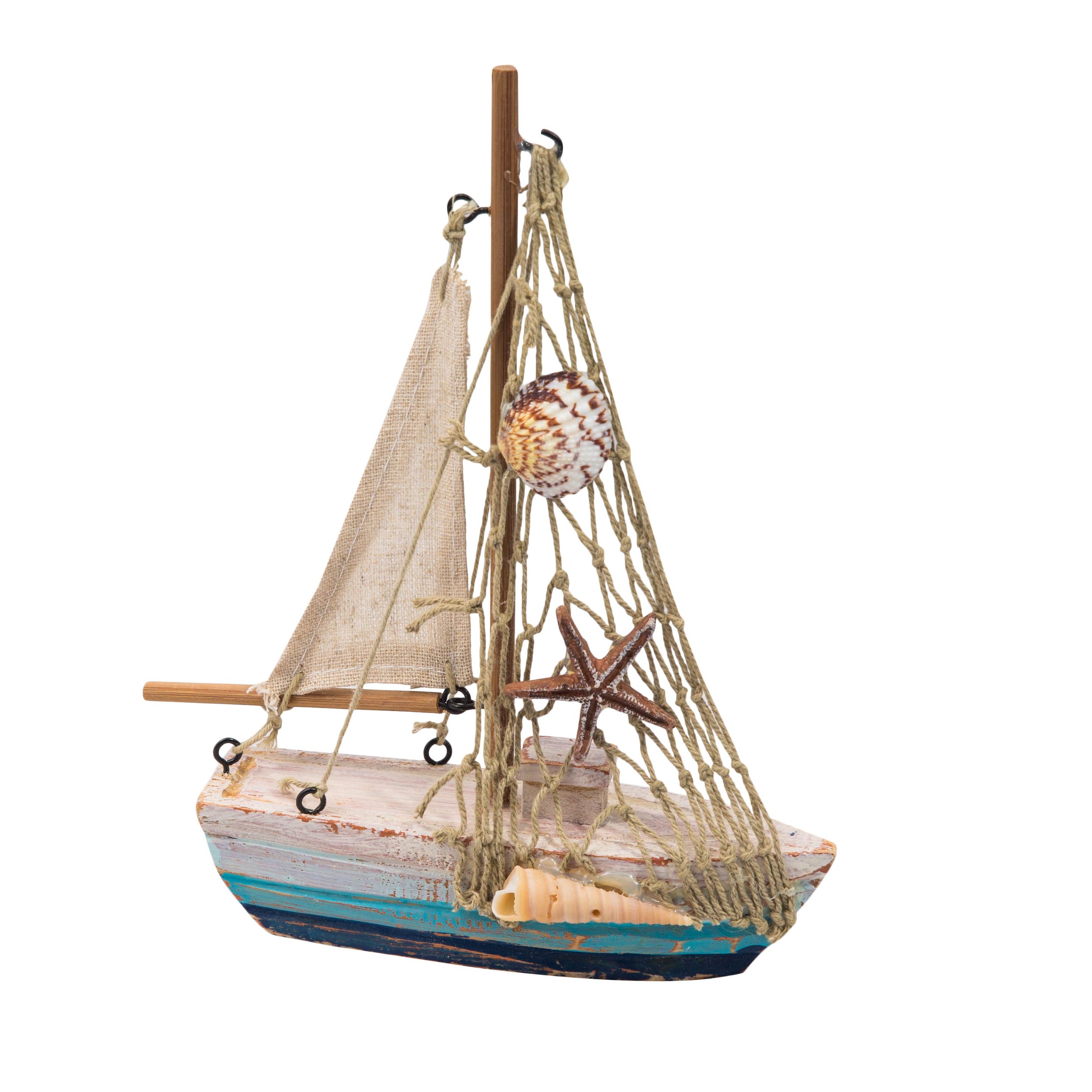 Small Rustic Coastal Sailboat Decor
