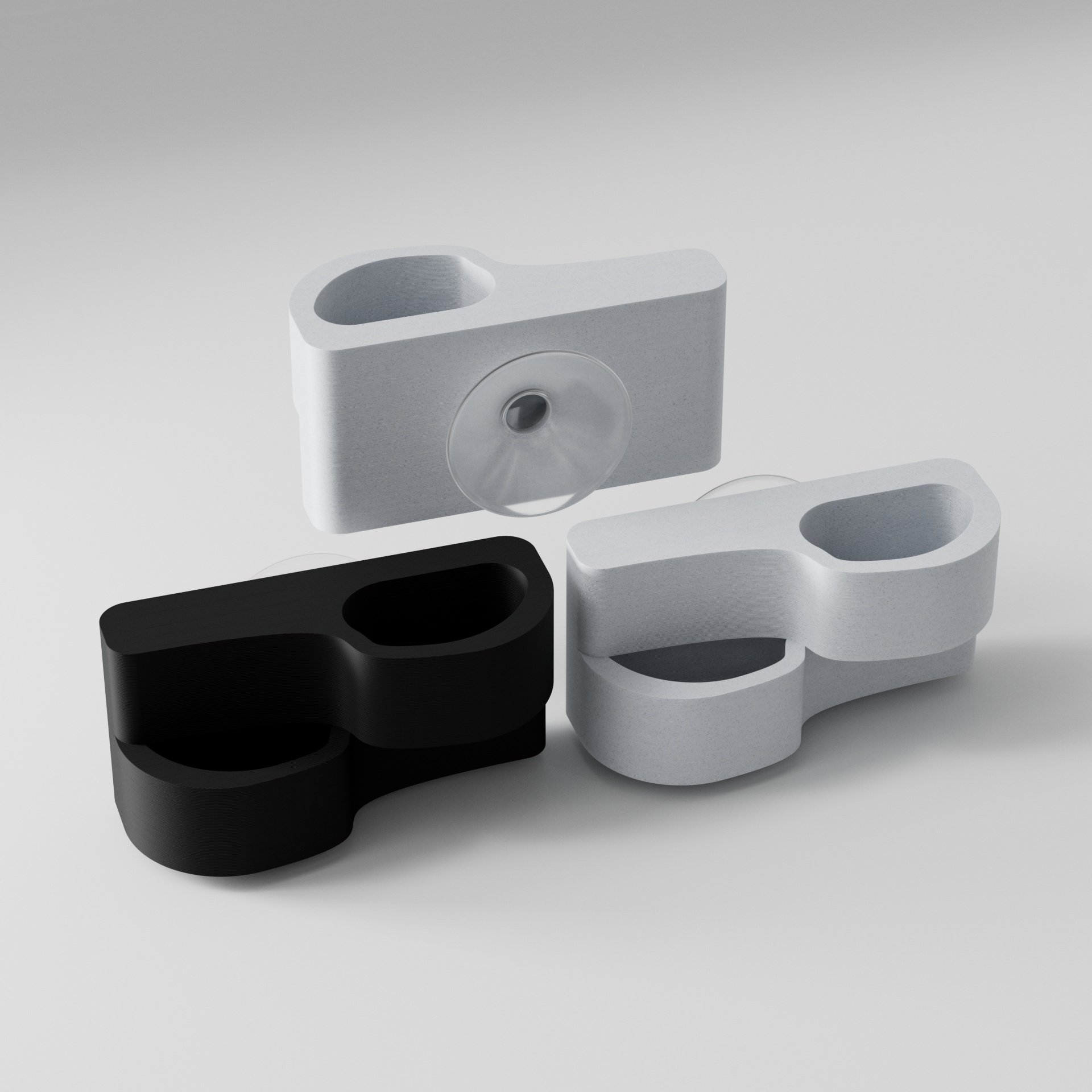 Curved Modular Suction cup planter