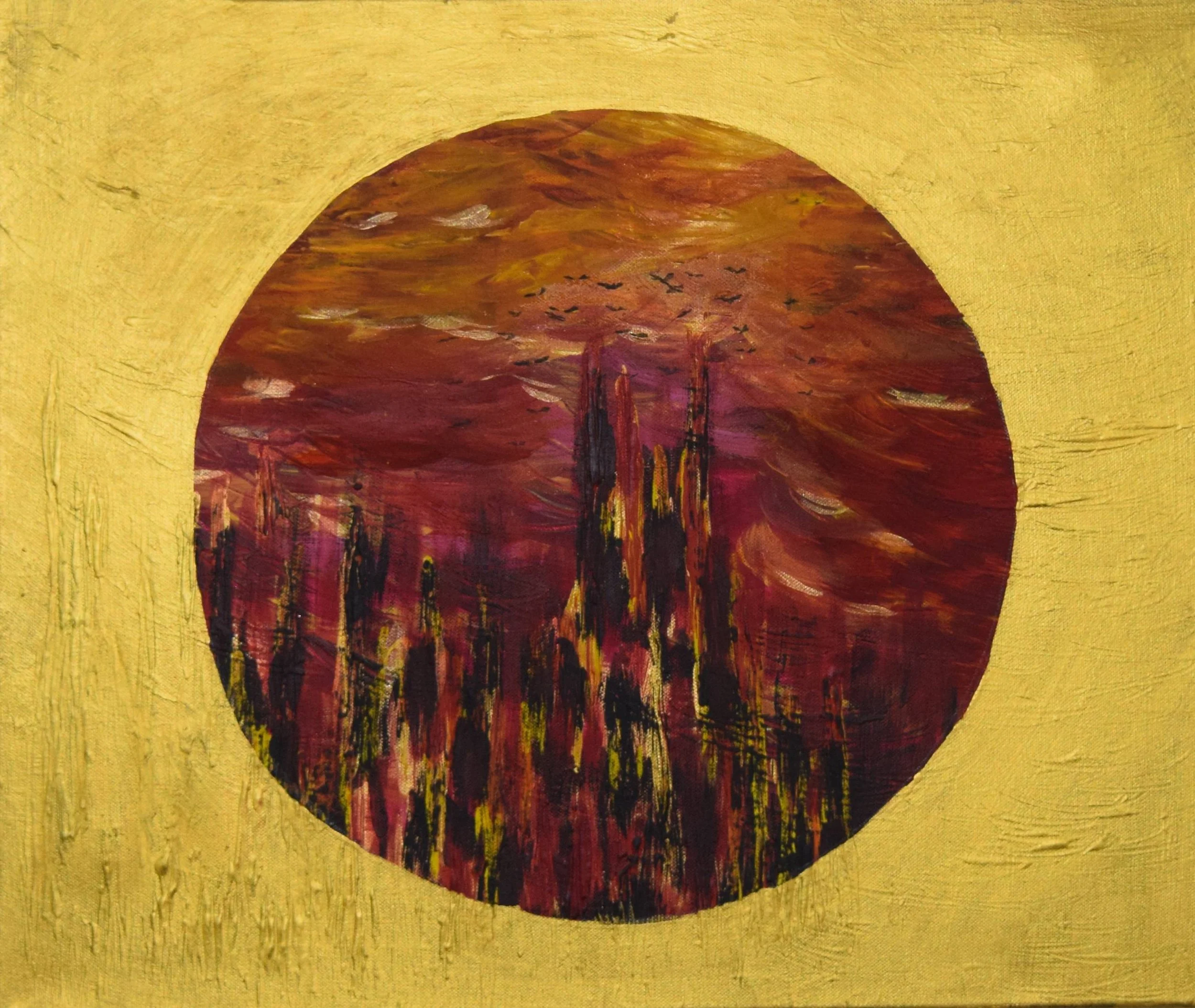 The Red Mountain  / 50cm x 60cm / 180 CHF