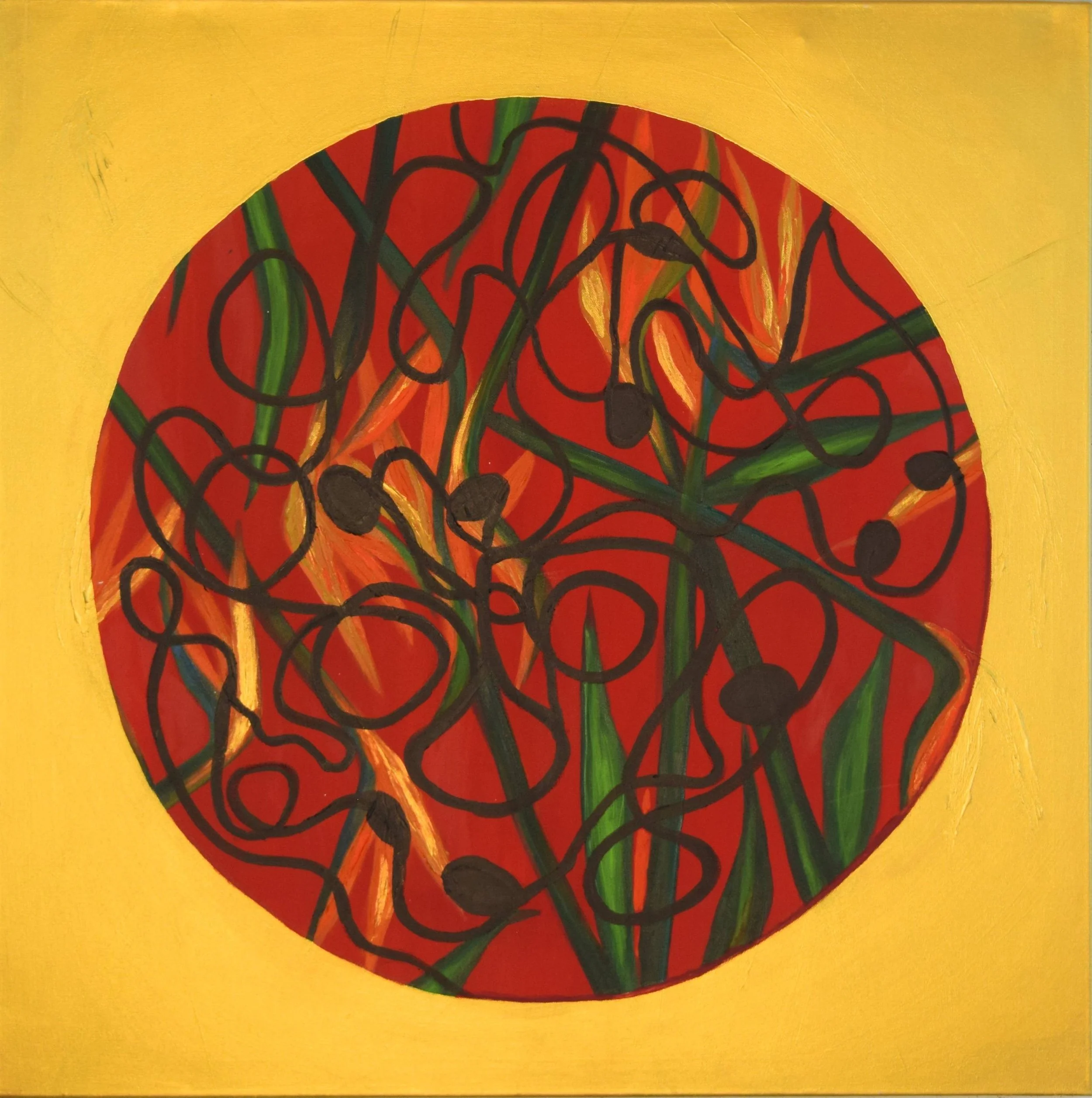 Birds of Paradise / 100cm x 100cm / 450 CHF