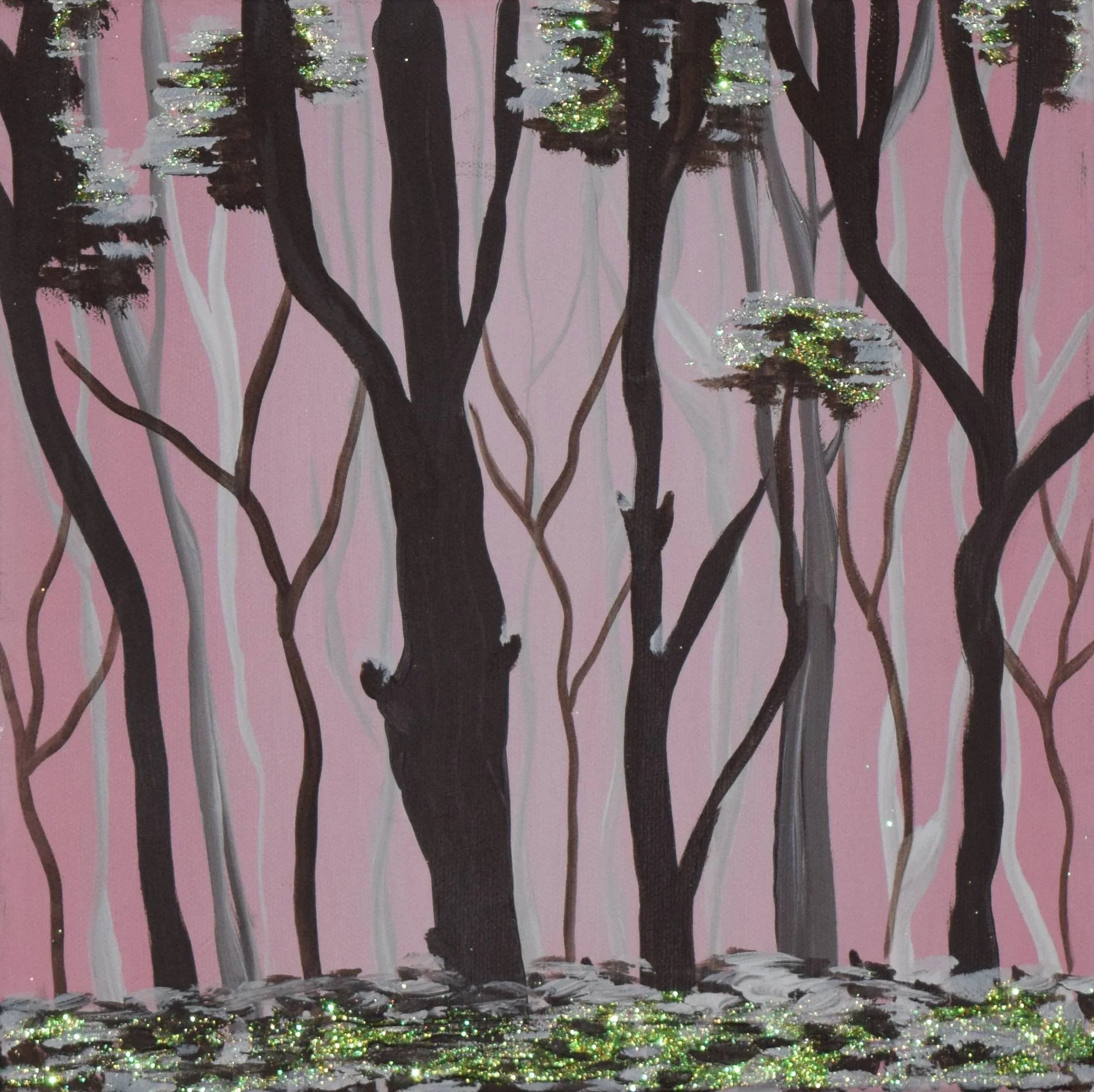 The pink Forest / 30cm x 30cm / 120 CHF
