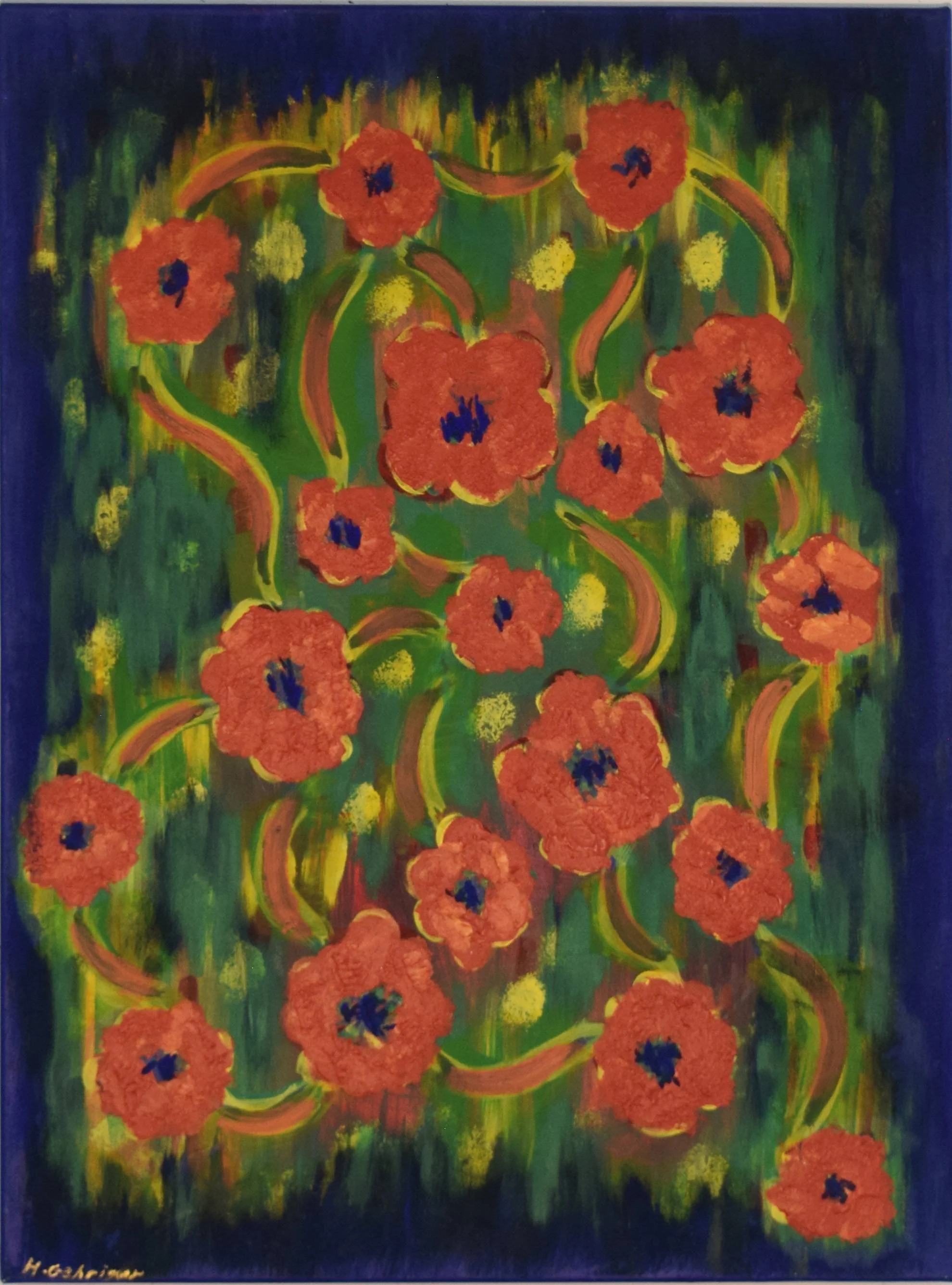 Red Flowers / 80cm x 60cm / 280 CHF
