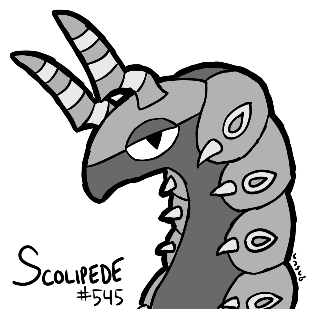 Scolipede from Pokémon. November 9th, 2025.