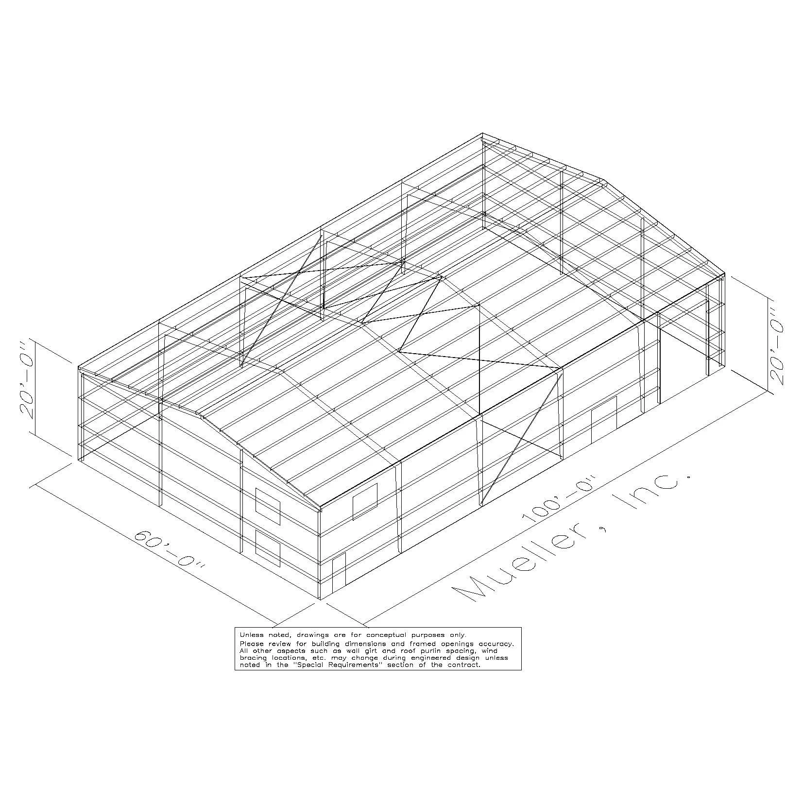 Pre-Manufactured Metal Building Foundation Plans