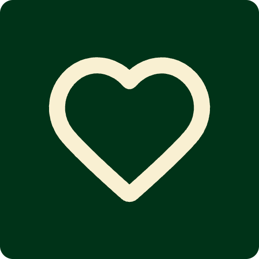 Icône de cœur, symbole d'un service attentionné