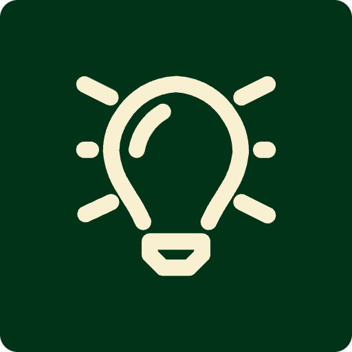 Icône d'ampoule, symbole d'une décision éclairée