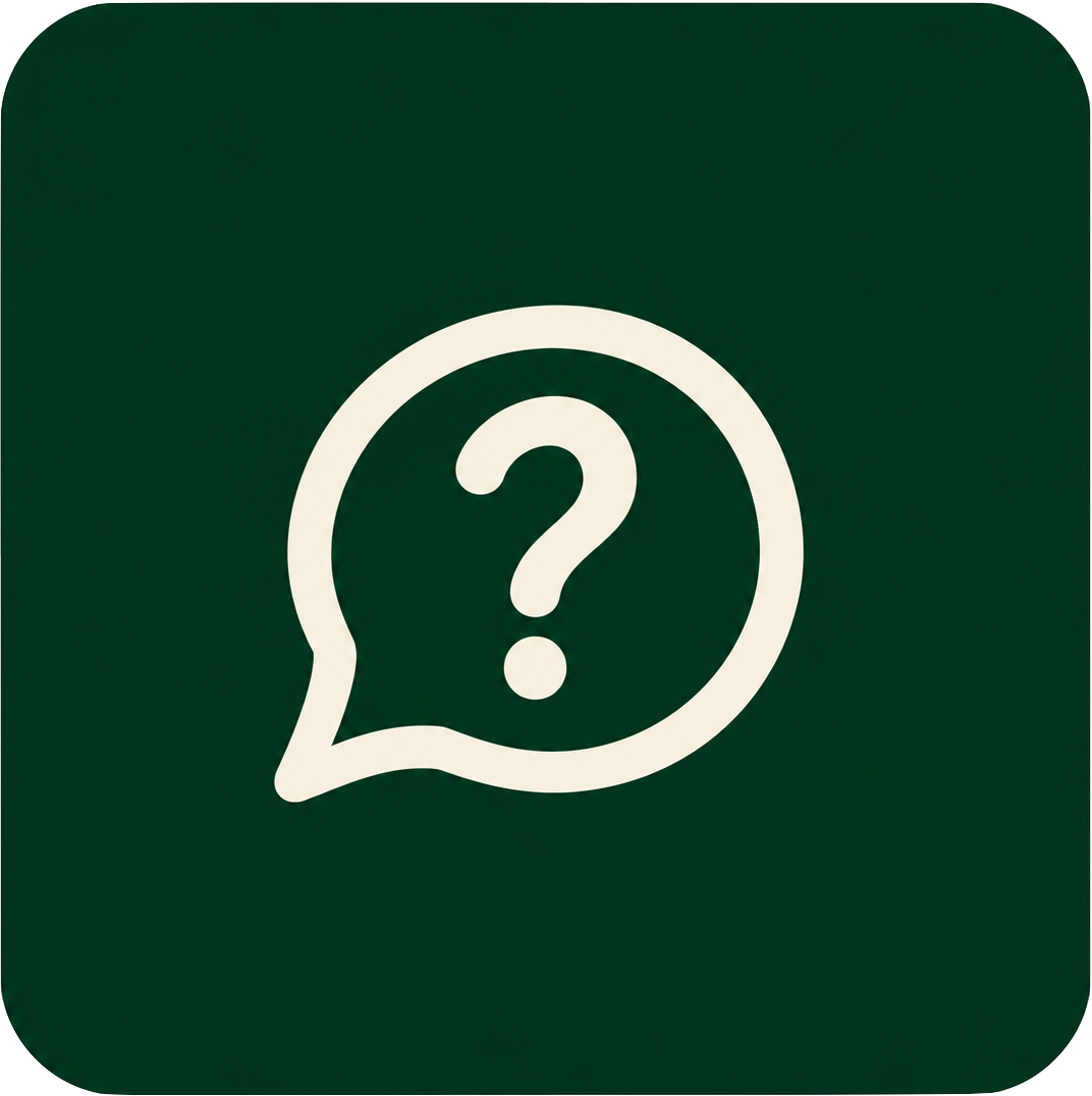 Icône de question, prospects qui hésitent avant d’acheter