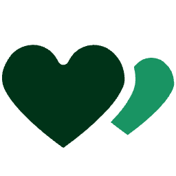 Deux coeurs pour représenter la passion de tous les talents du Kollectif en marketing web de Abbie