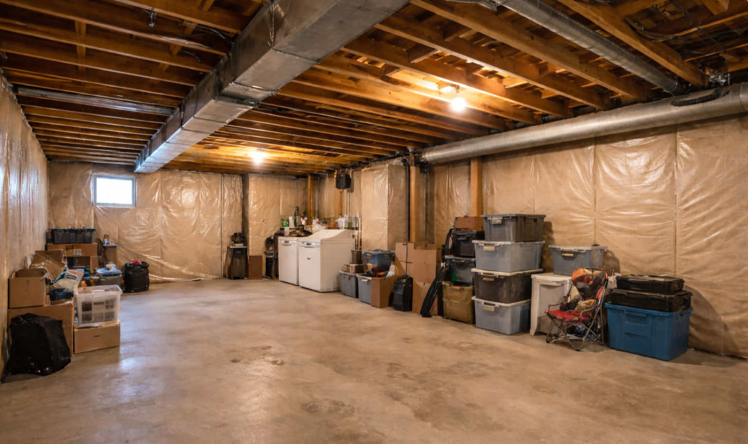 Before- Basement remodel with open living area in Salt Lake City Utah