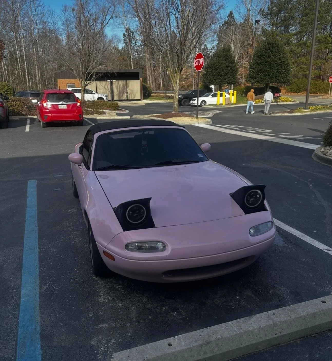 Pink Miata Windshield