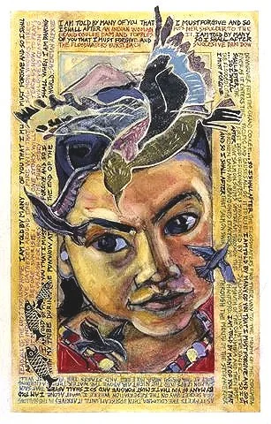 "Zeneida" - 22" x 18" - Mixed media