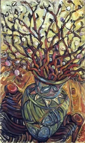 "Pussy Willows"  40" x 28"  Oil on canvas