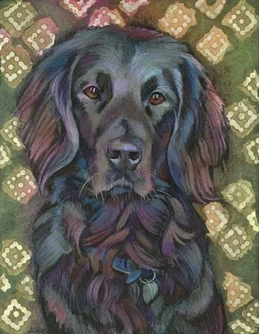 "Rummy" 18" x 14"  Pastel, Mixed media
