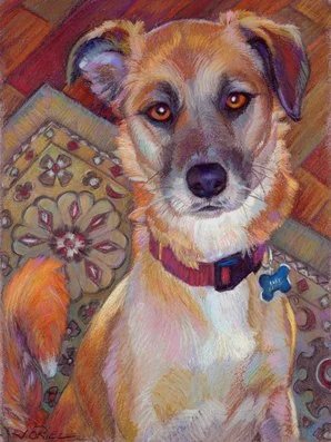 "Lucy" 16" x 12"  Pastel on paper 