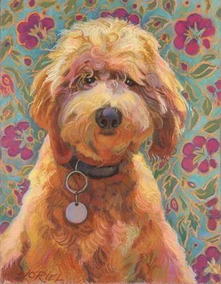 "Lucky" 18" x 14"  Pastel on paper