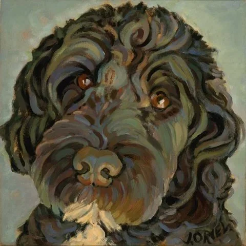 "Escher" 12" x 12"  Oil on canvas 