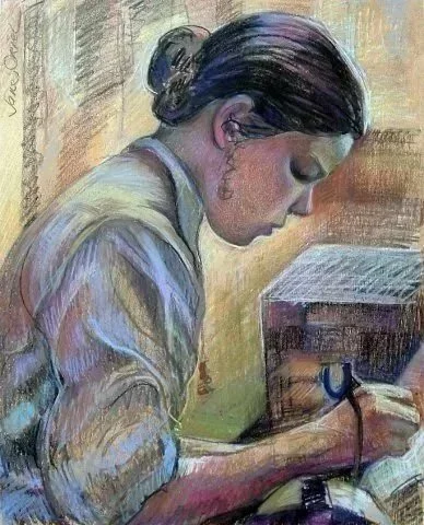 "Sarah"  30" x 22"  Pastel on paper