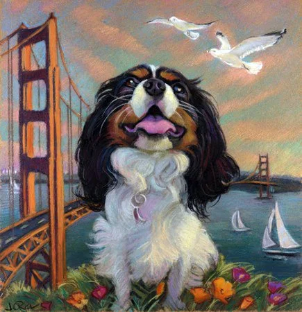 "Buddy" 12" x 12.5"  Pastel on paper  