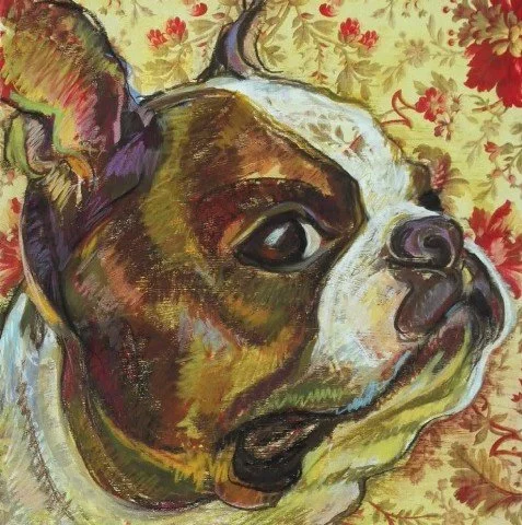 "Garbo" 12" x 12" Pastel on paper