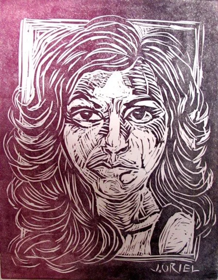 "Untitled" Linocut 10" x 8"